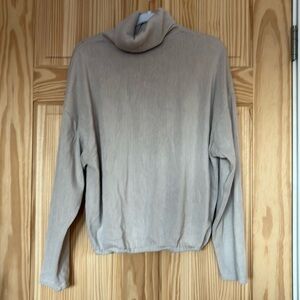 Zara Tan Textured Turtle Neck